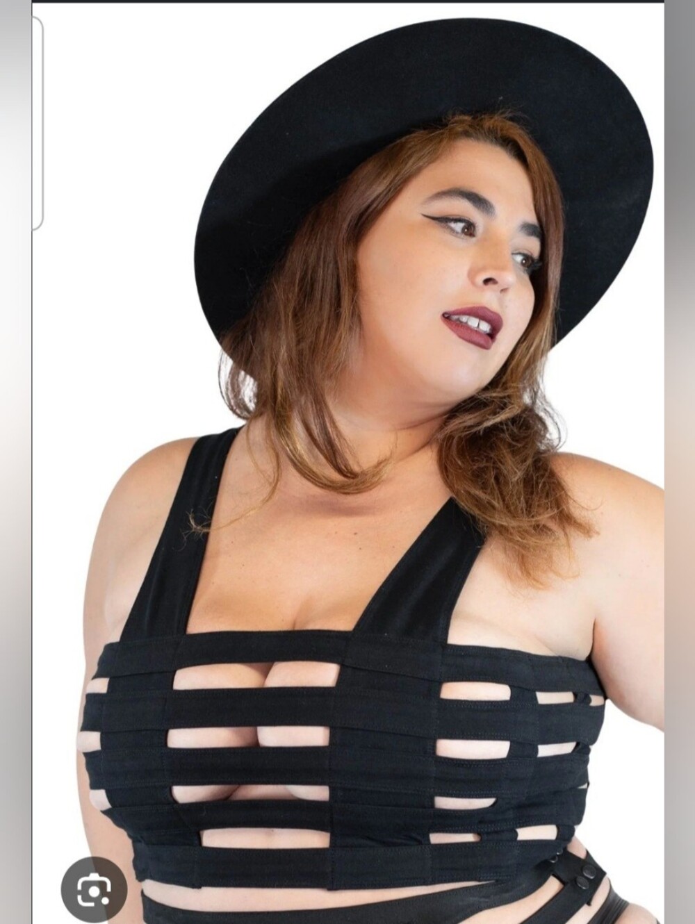 Five And Diamond Deluxe Women's Size XL Black Cage Bra Harness